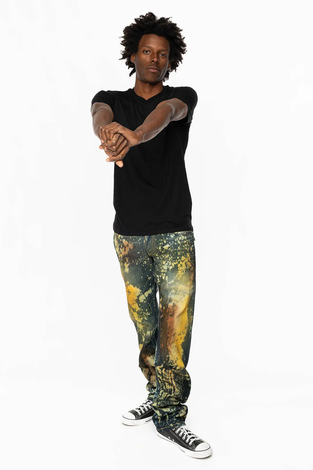 KILLER FLAP STRAIGHT LEG JEANS WITH FULL CRYSTALS AND STUDS IN TOPANGA CANYON WASH sold by Robin's Jean product image thumbnail 5