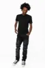 MENS LONG FLAP SLIM JEANS WITH CRYSTALS AND STUDS IN F-UP BLACK WASH sold by Robin's Jean