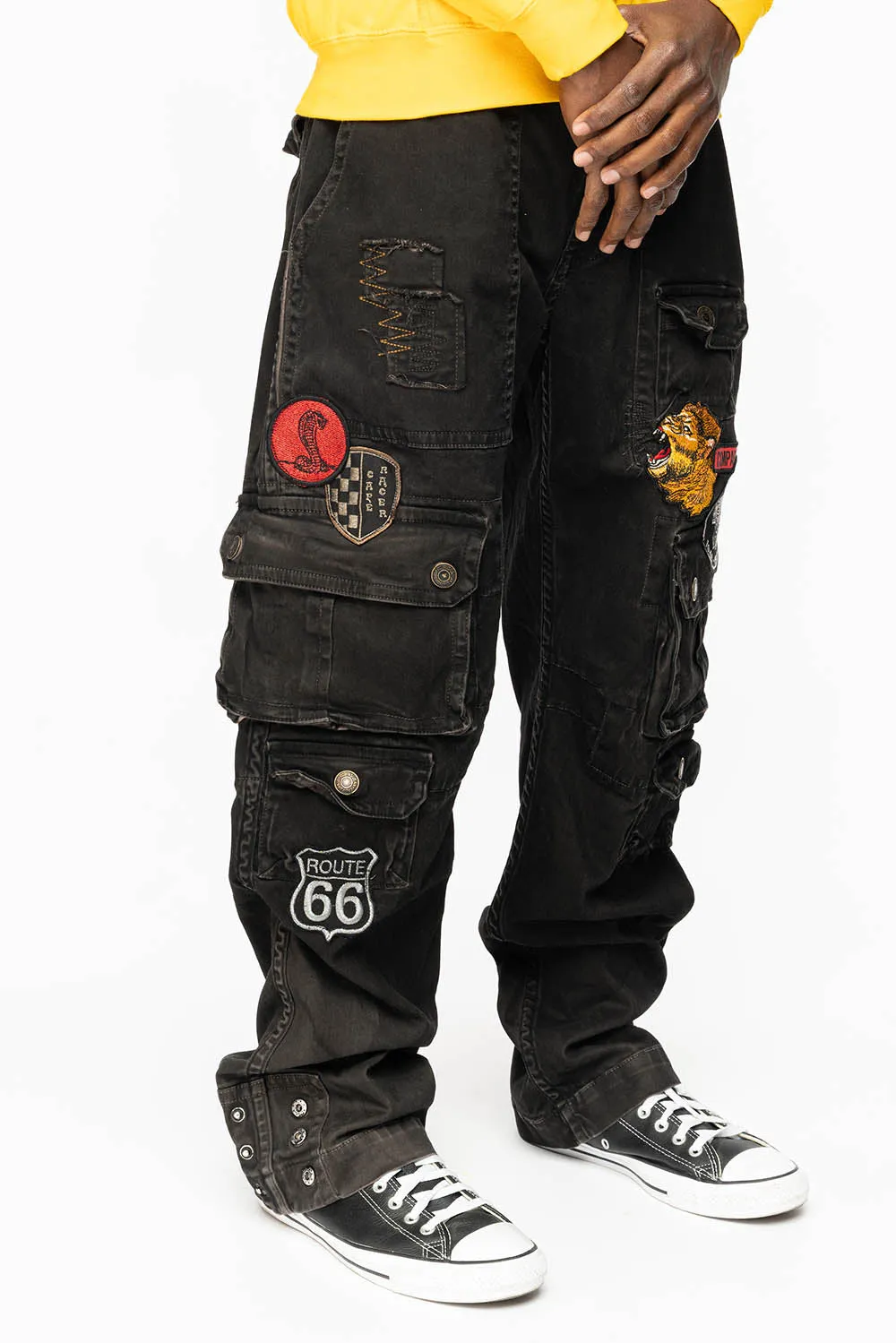 ORIGINAL ROBIN’S JEAN CALL OF DUTY CARGO PANTS IN VINTAGE BLACK COLOR WITH MULTIPLE PATCH sold by Robin's Jean product image thumbnail 3