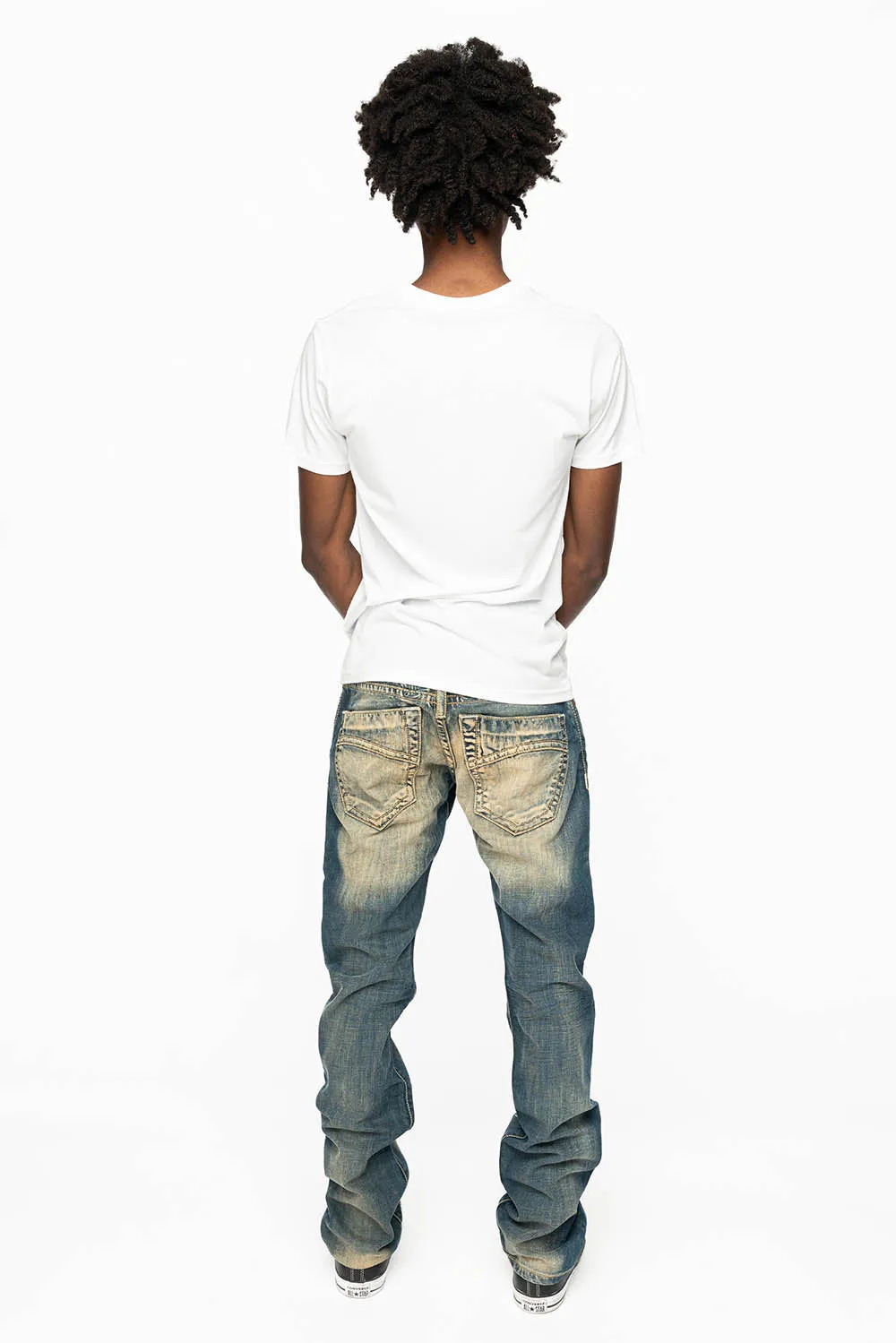 CLASSIC 5 POCKET STRAIGHT LEG JEANS IN BLUE VENICE WASH sold by Robin's Jean product image thumbnail 4