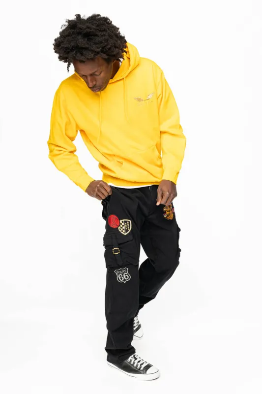 ROBINS NEW MILITARY STYLE CARGO PANTS IN BLACK COLOR WITH MULTIPLE PATCH sold by Robin's Jean