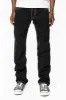 HEAVY STITCH JEANS IN PURE BLACK  WITH WHITE CONTRAST sold by Robin's Jean