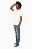 CLASSIC 5 POCKET  STRAIGHT  LEG JEANS  IN BLUE  3D MEDIUM WASH WITH PATCH sold by Robin's Jean