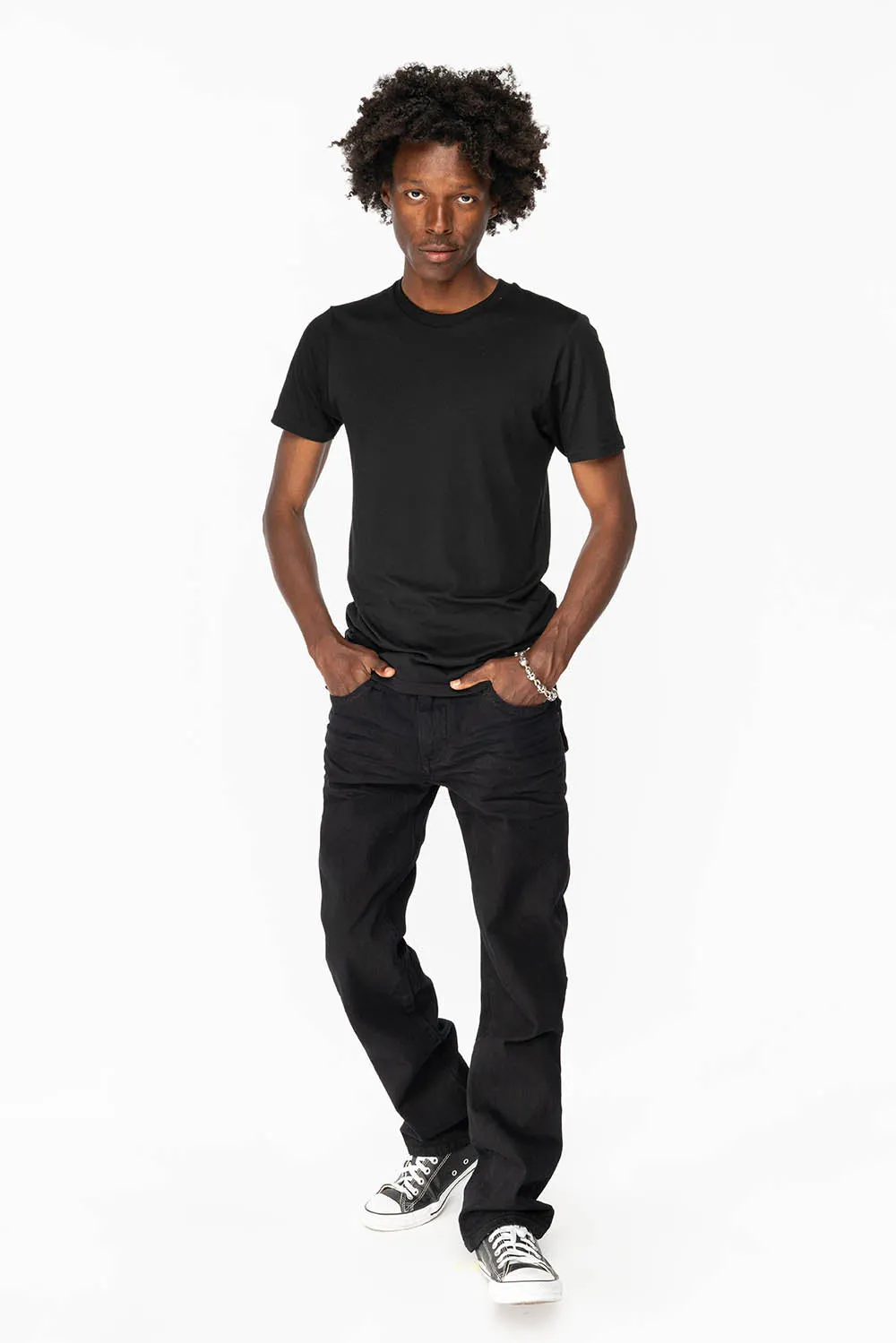 KILLER FLAP MENS STRAIGHT LEG JEAN IN PURE BLACK sold by Robin's Jean product image thumbnail 4