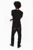 LONG FLAP SLIM FIT MENS JEANS WITH RED CRYSTALS IN ANTIQUE BLACK sold by Robin's Jean