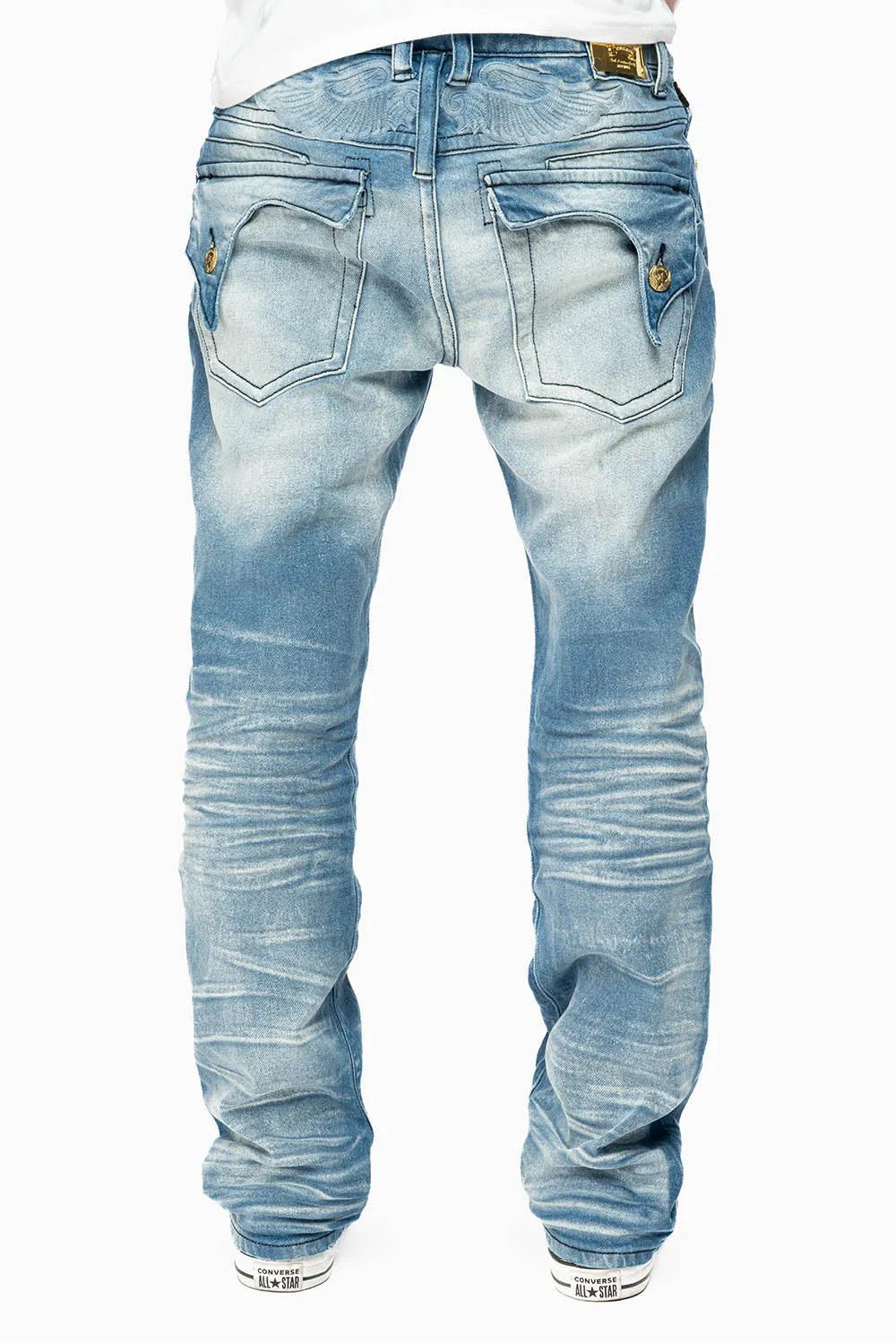 KILLER FLAP MENS STRAIGHT LEG JEAN IN BLUE OMAHA MED WASH sold by Robin's Jean product image thumbnail 4