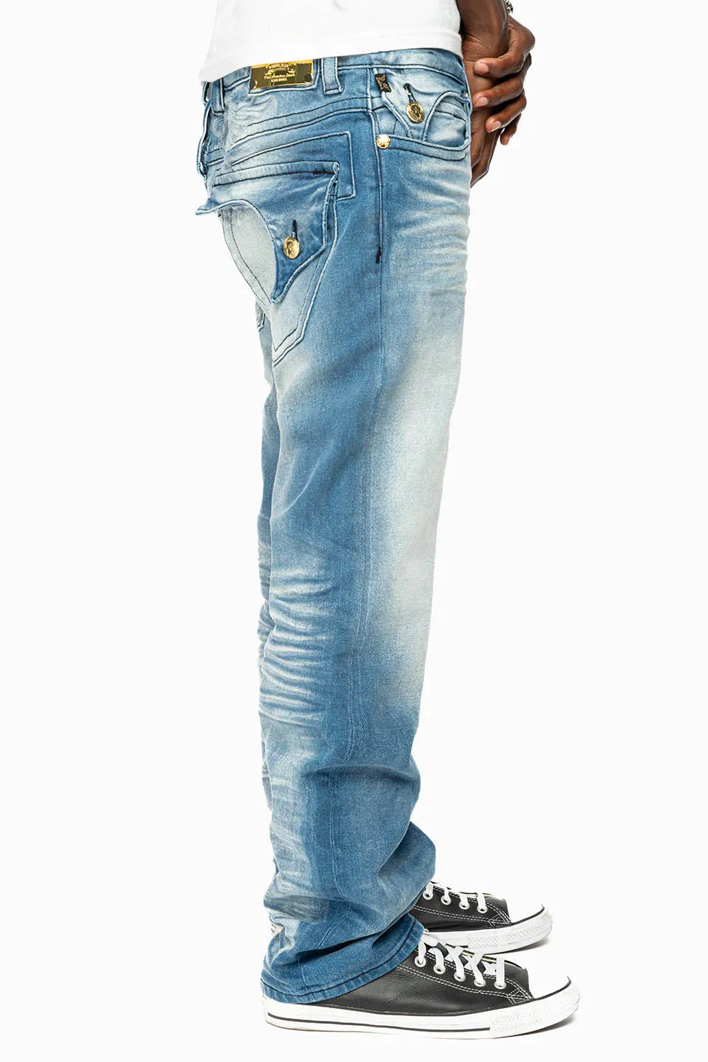 KILLER FLAP MENS STRAIGHT LEG JEAN IN BLUE OMAHA MED WASH sold by Robin's Jean product image thumbnail 3