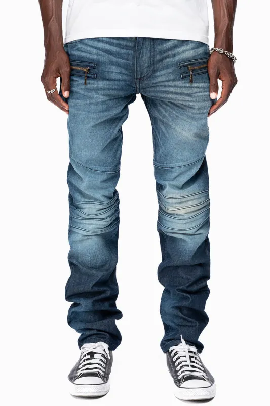ROBINS RED LABEL BIKER JEANS IN DARK BLUE WASH sold by Robin's Jean