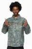 BROWN SNAKE SKIN JACKET WITH BLACK EMBROIDERED LOGO WINGS AND CRYSTALS sold by Robin's Jean