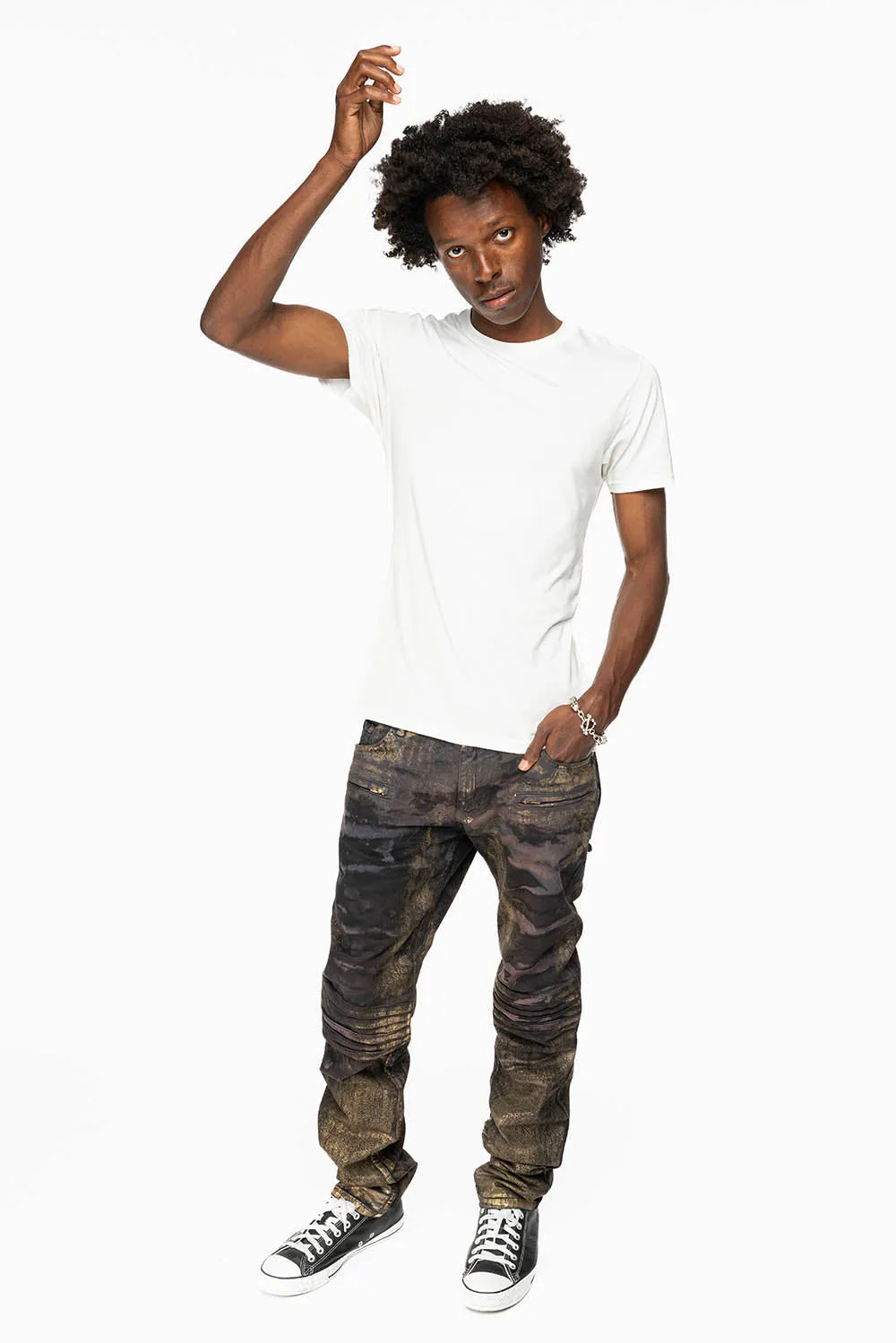 MENS MOTO BIKER JEANS IN AERO BLACK WASH sold by Robin's Jean product image thumbnail 5