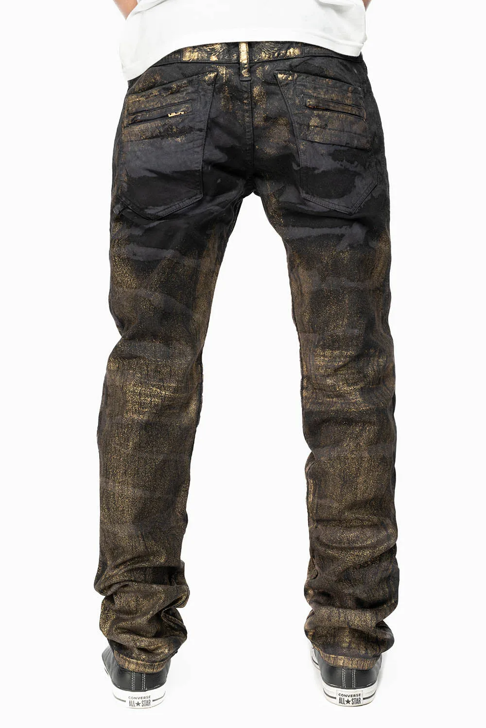 MENS MOTO BIKER JEANS IN AERO BLACK WASH sold by Robin's Jean product image thumbnail 4