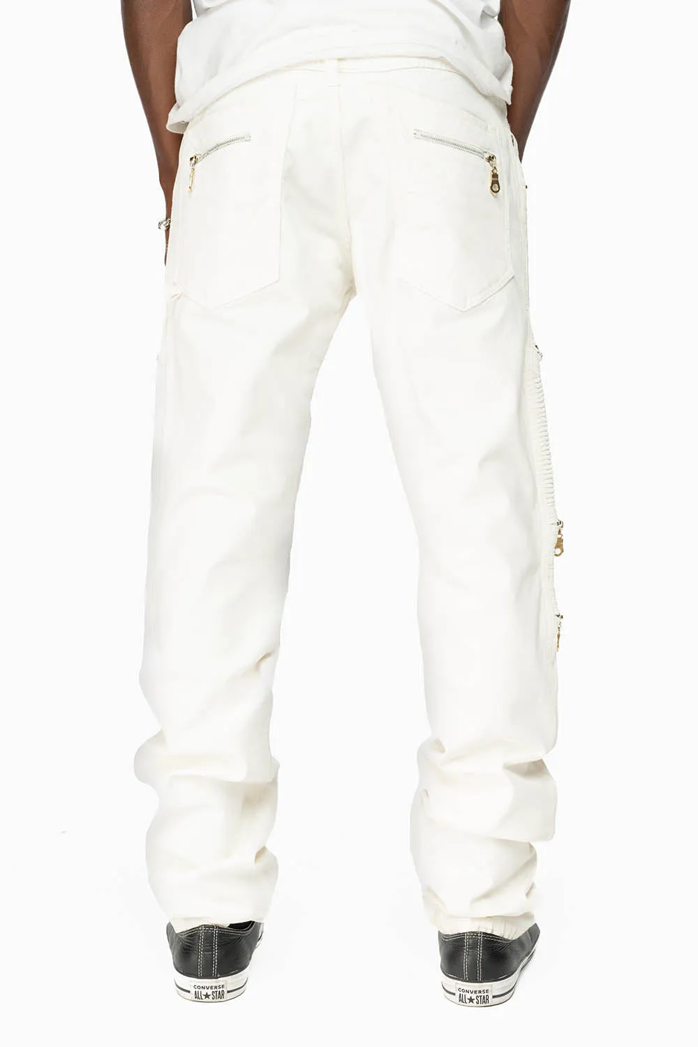 MENS THE SHOW BIKER JEANS IN WHITE COATING WASH sold by Robin's Jean product image thumbnail 3
