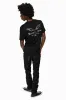 LONG FLAP SLIM FIT MENS JEANS WITH JET BLK CRYSTALS IN OVER-DYE BLACK sold by Robin's Jean