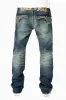 KILLER FLAP MENS STRAIGHT LEG JEAN IN 4D DARK BLUE WASH WITH STUDS AND CRYSTALS sold by Robin's Jean