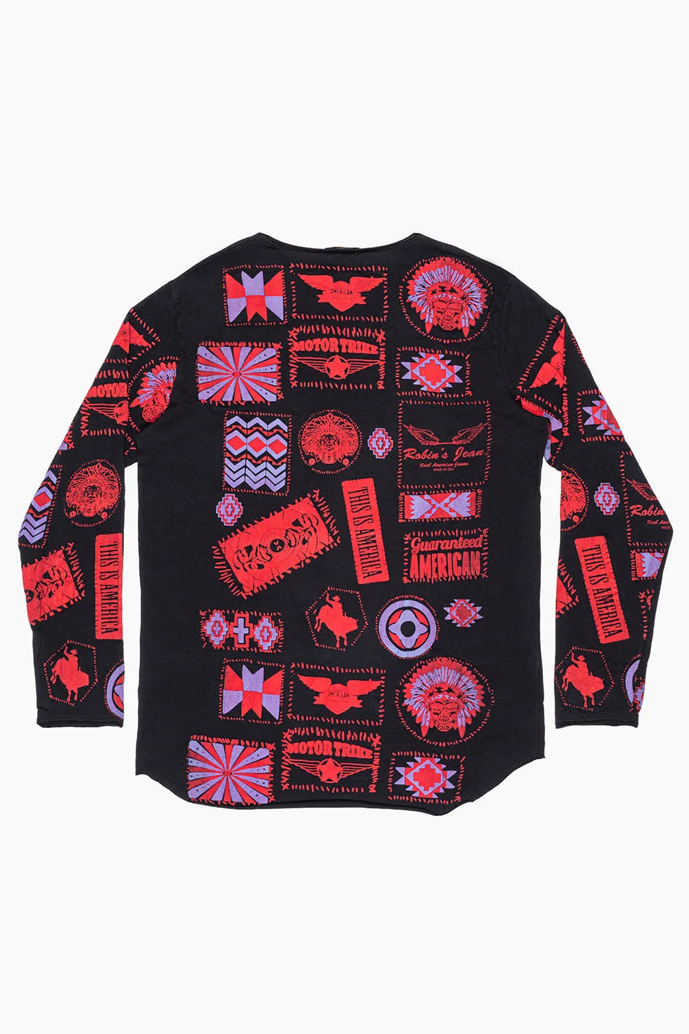 ROBIN’S LONG SLEEVE MOTORTRIKE TEE IN BLACK sold by Robin's Jean product image thumbnail 2