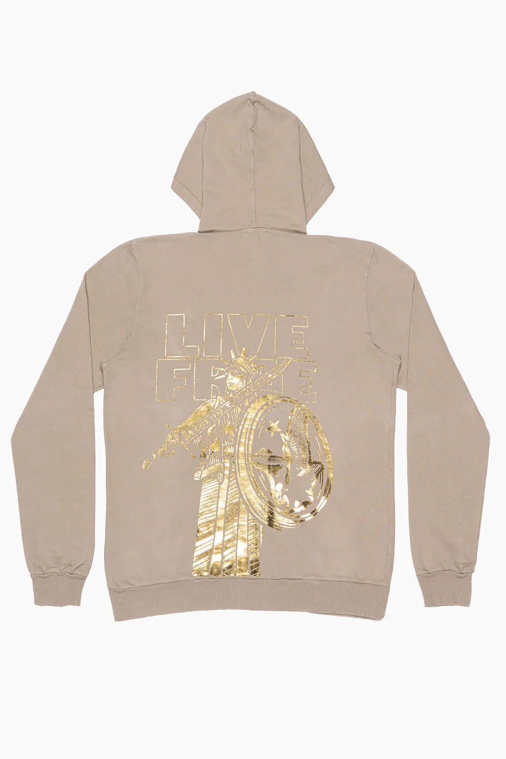 MENS LIVE FREE PULLOVER HOODIE IN KHAKI sold by Robin's Jean