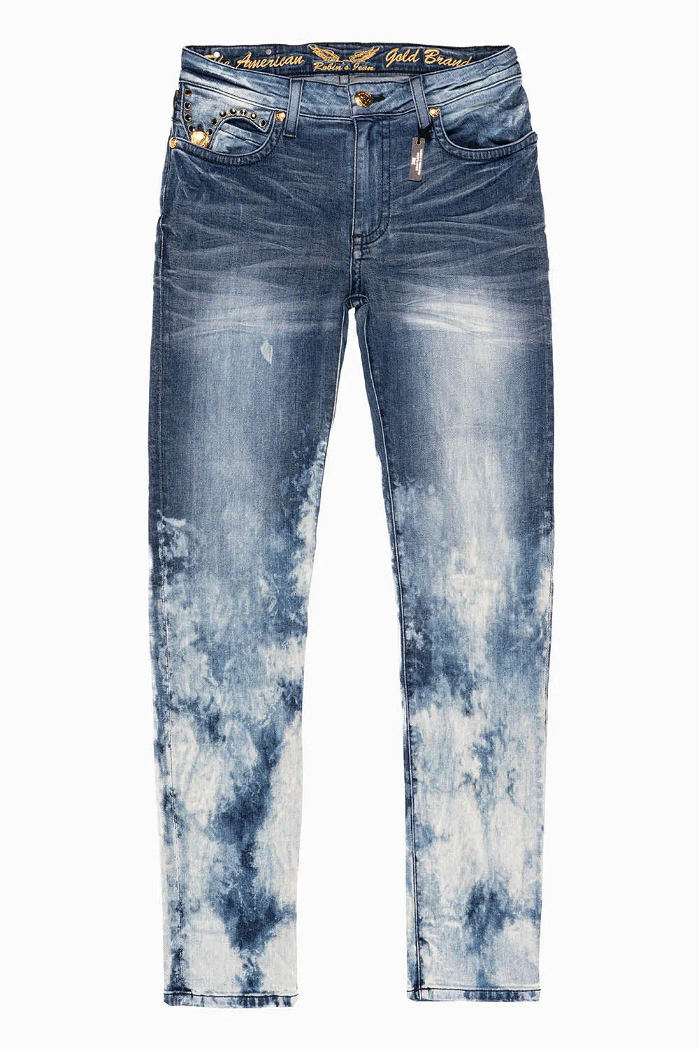 KILLER FLAP MENS SKINNY JEANS IN BLUE CLOUD JAPAN WASH WITH EMBELLISHED MONTANA BLUE CRYSTAL sold by Robin's Jean product image thumbnail 2