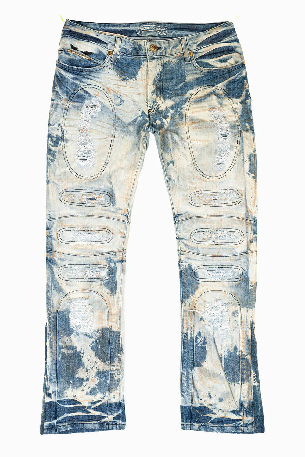 SLIM JEANS WITH OVAL PATCHES IN JOSEPH INDIGO sold by Robin's Jean