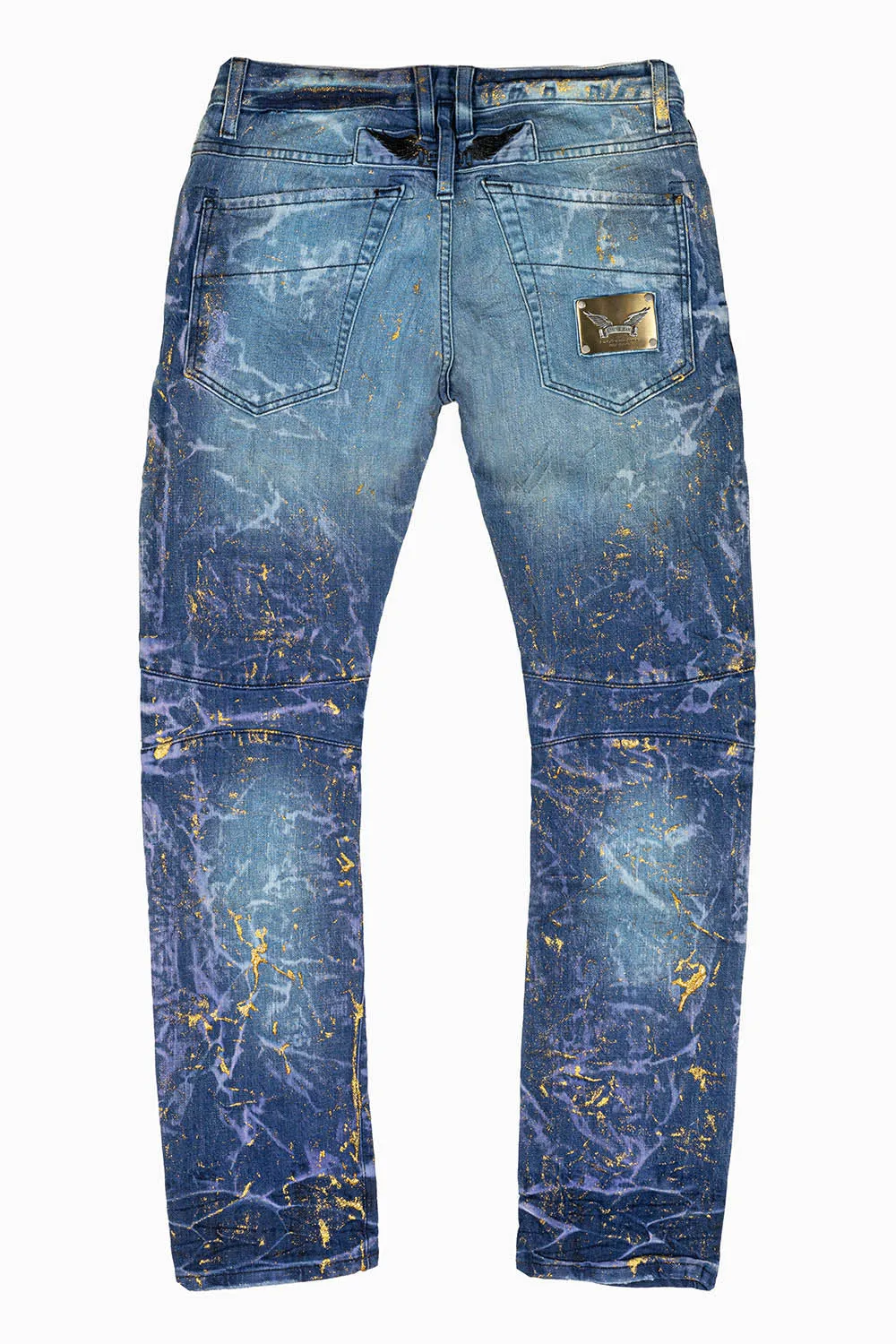 SLIM JEANS WITH OVAL PATCHES IN PURPLE HAZE sold by Robin's Jean product image thumbnail 2