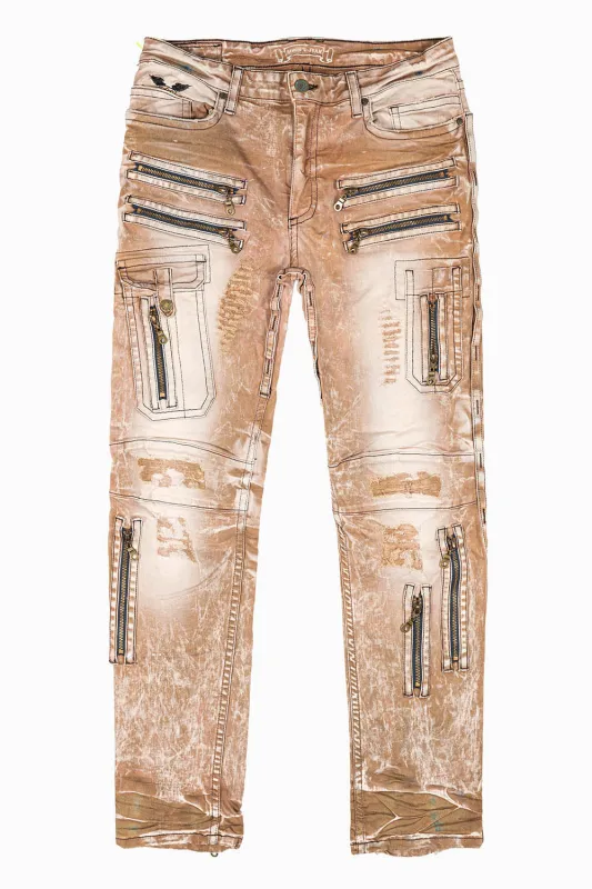 NEW BIKER IN AMARETO DESTROY BACKING WASH sold by Robin's Jean