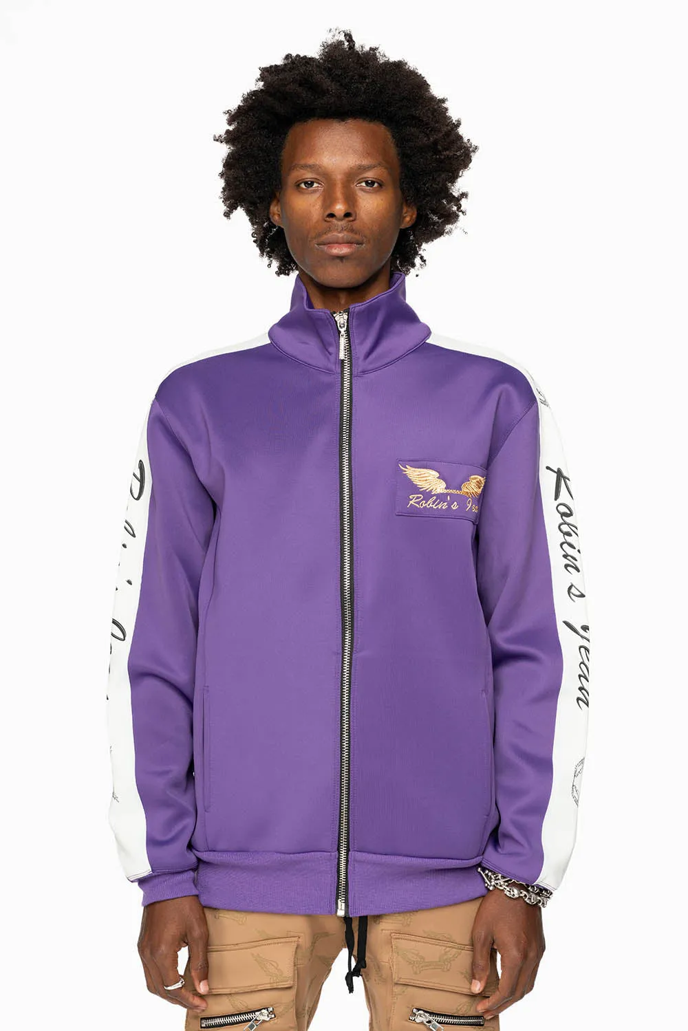 ROBIN’S TEAM TRACK JACKET IN PURPLE sold by Robin's Jean product image thumbnail 5