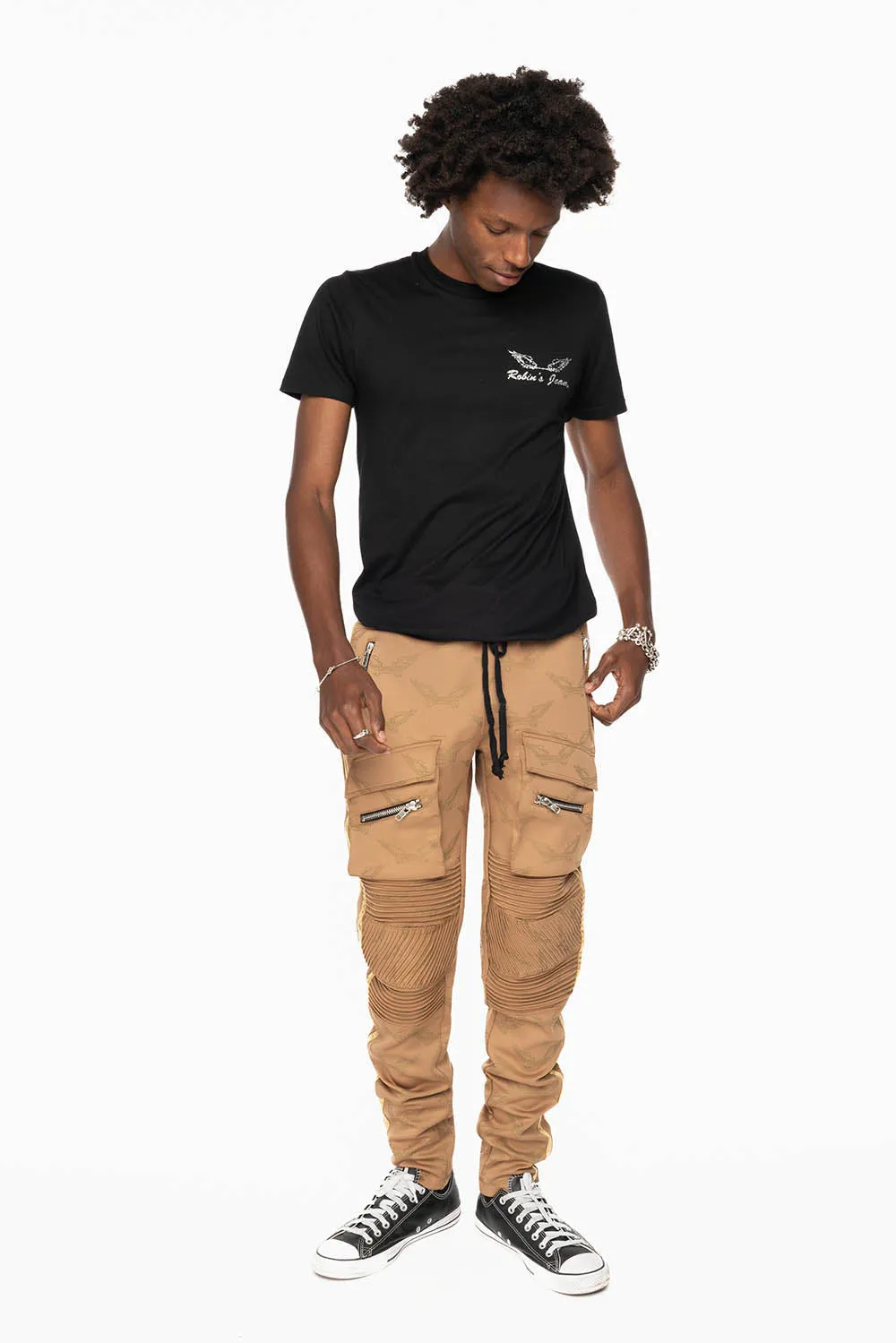 ROBIN’S MONOGRAM JOGGER IN KHAKI AND GOLD sold by Robin's Jean product image thumbnail 3