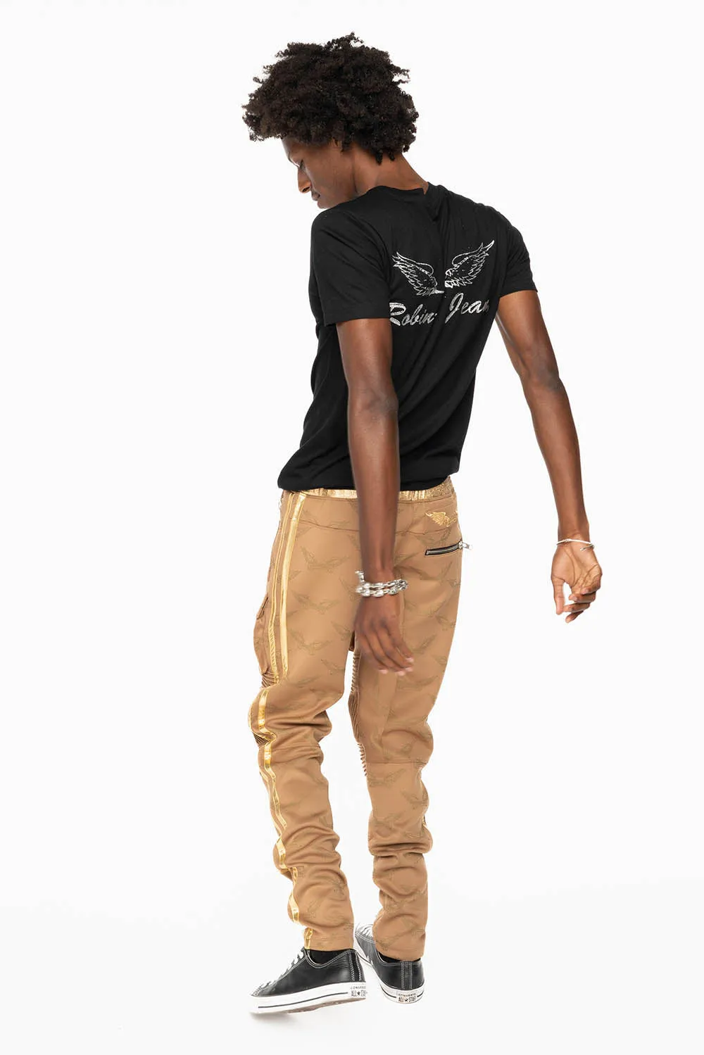 ROBIN’S MONOGRAM JOGGER IN KHAKI AND GOLD sold by Robin's Jean product image thumbnail 2