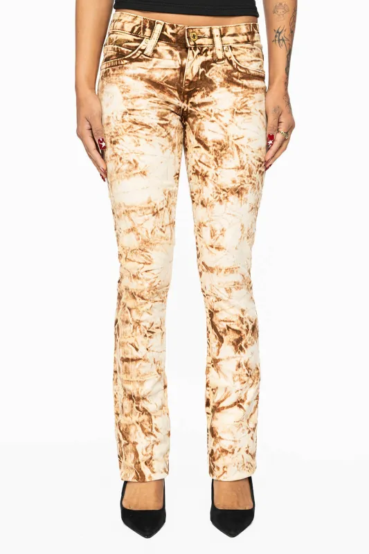 MARILYN LOW RISE WOMENS STRAIGHT LEG JEANS IN HAWAII KHAKI WASH sold by Robin's Jean