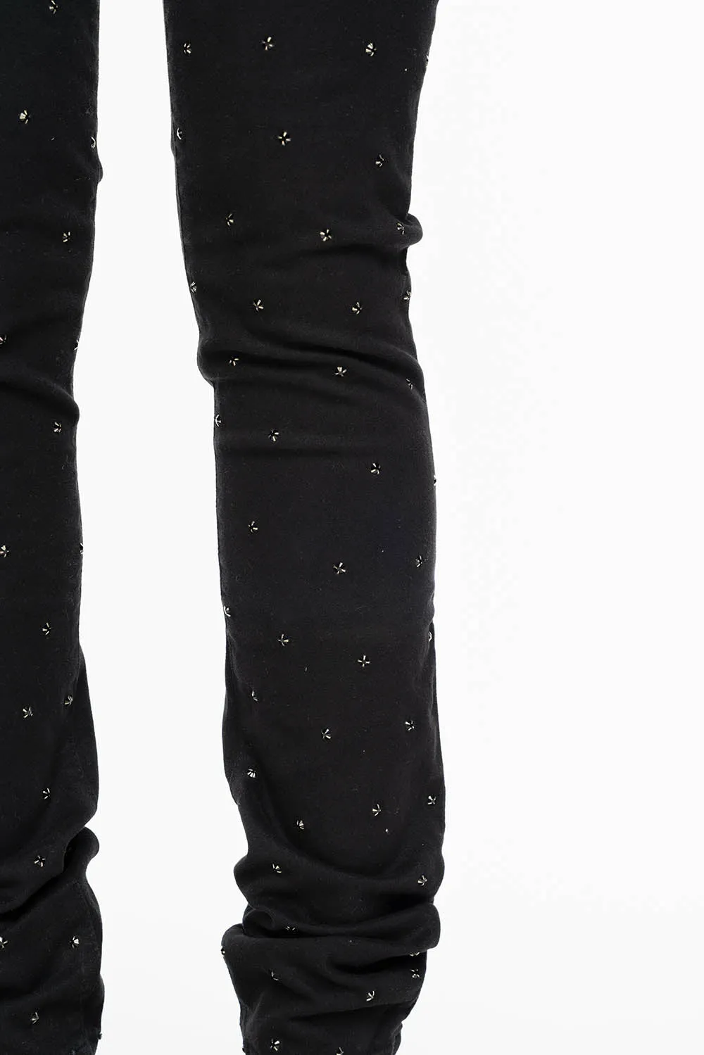 JANE MID RISE WOMENS SKINNY JEANS IN Blk WASH WITH JET BLK CRYSTALS ALL OVER sold by Robin's Jean product image thumbnail 5
