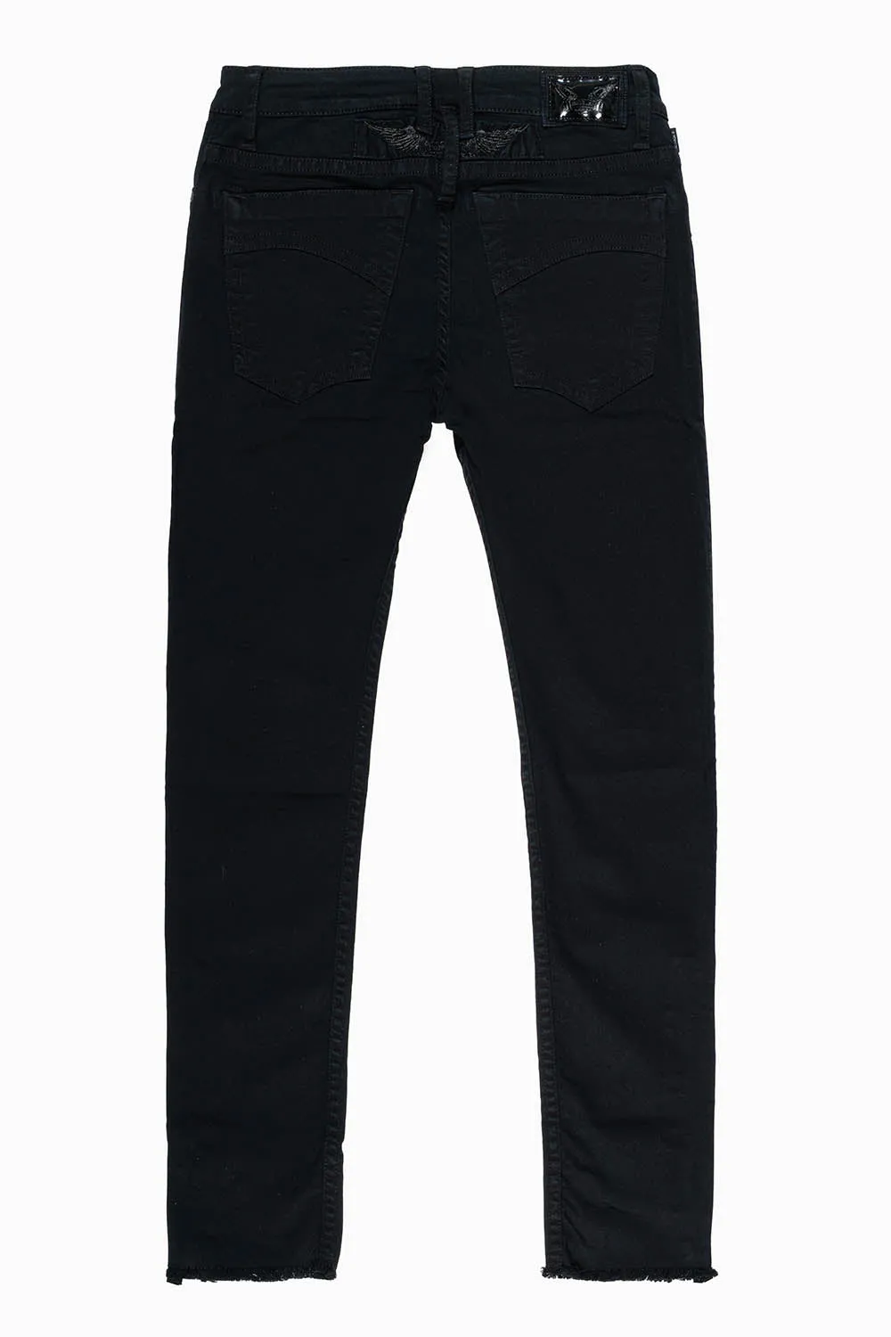 MENS SKINNY LEG ZIPPER JEANS IN PURE BLK sold by Robin's Jean product image thumbnail 2