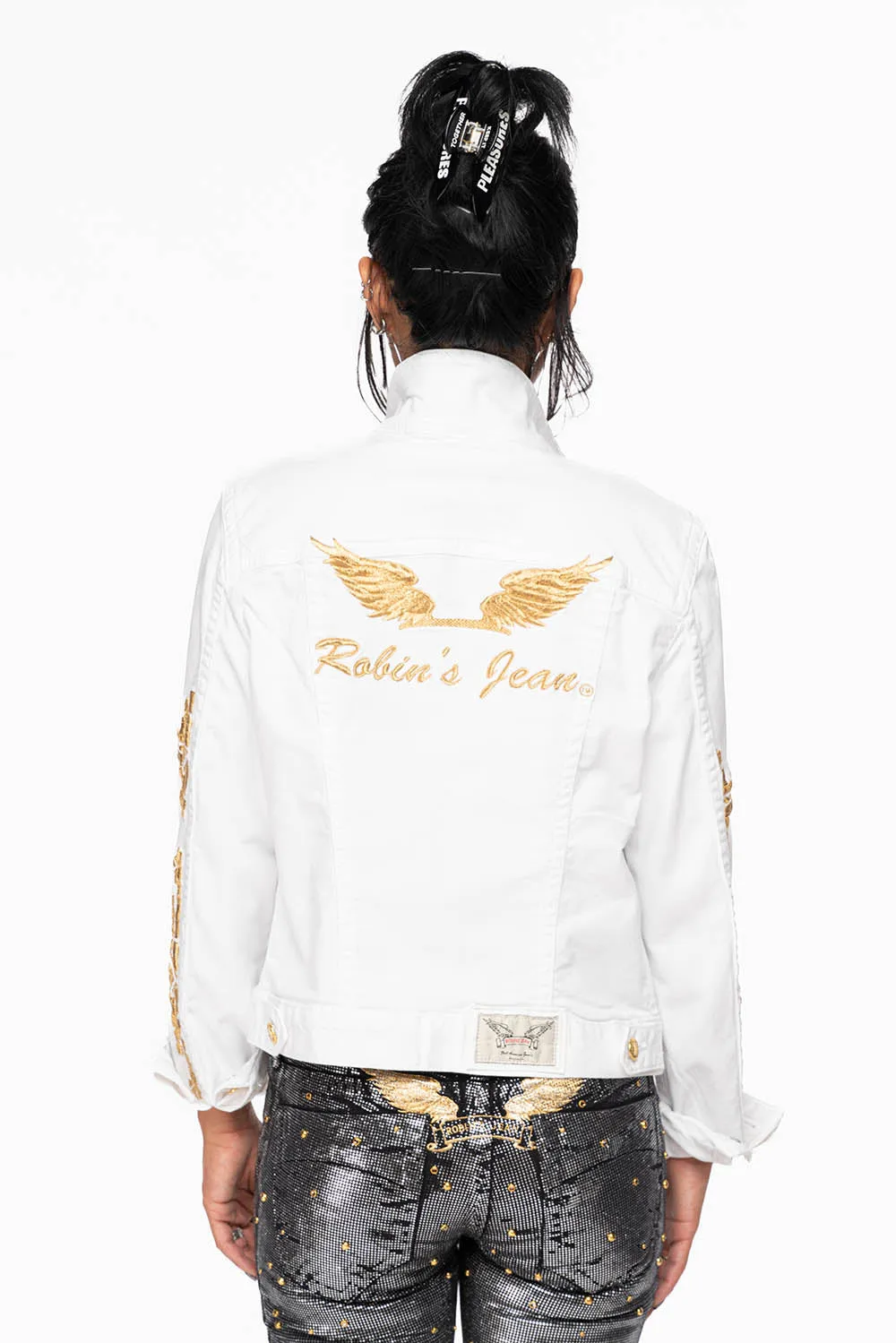 ROBIN'S JEAN DENIM JACKET IN CHAPA WHITE sold by Robin's Jean product image thumbnail 4