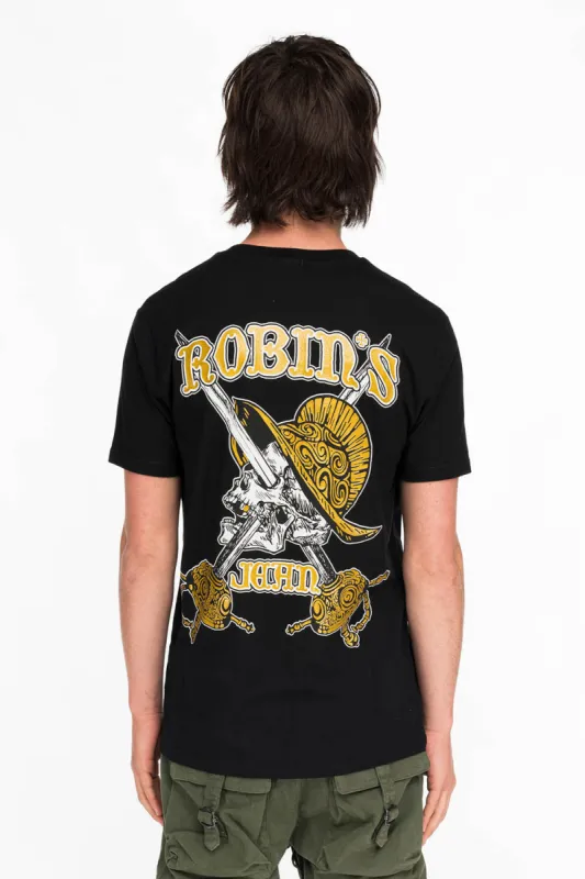 DOUBLE CROSSED PIRATE TEE IN BLACK sold by Robin's Jean