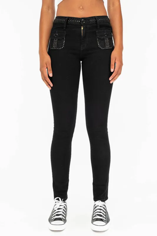 LADY G.I. IN BLACK FULLY LOADED W/ CRYSTALS sold by Robin's Jean