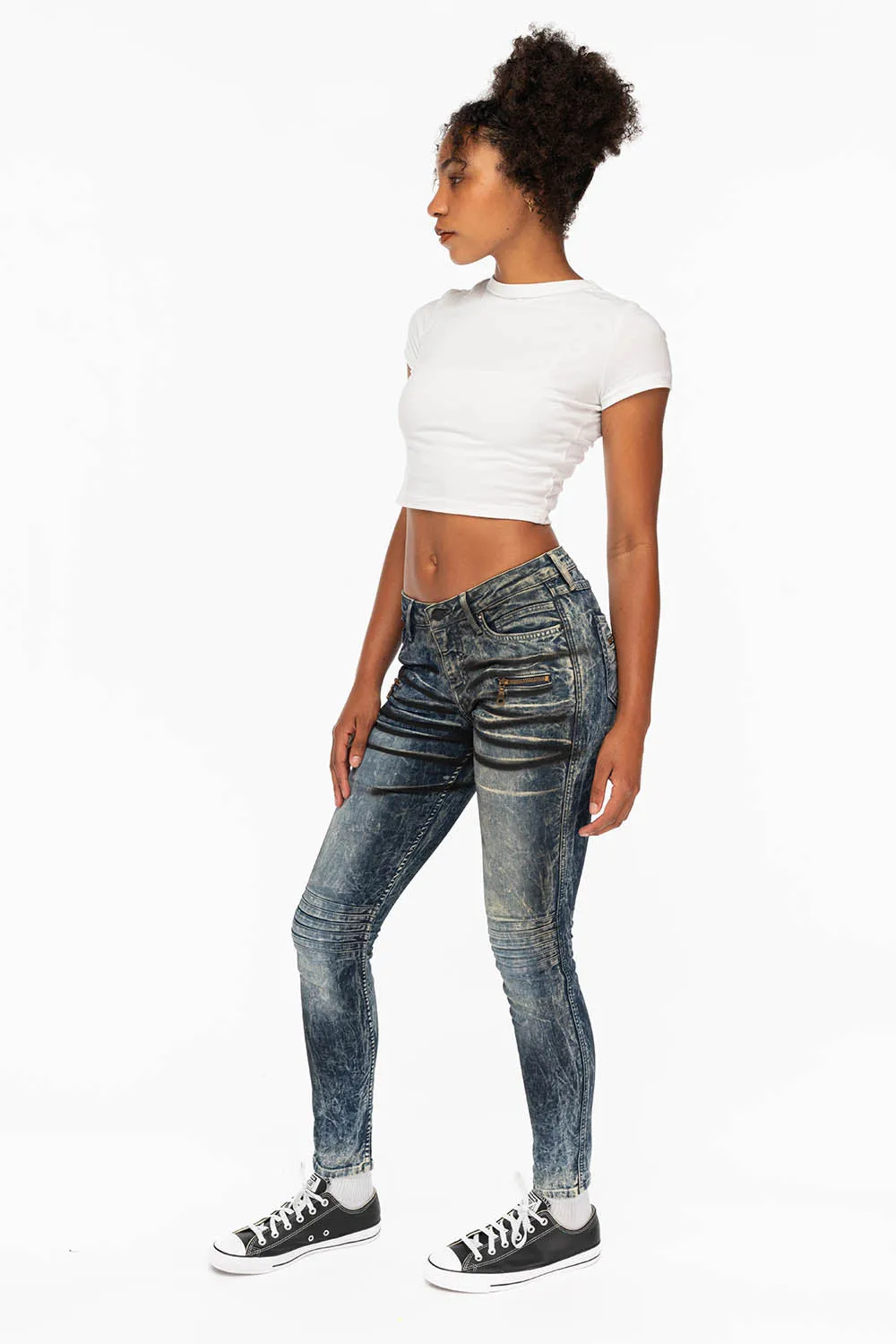 ROBIN'S BIKER WOMENS JEANS IN SILVER GHOST sold by Robin's Jean product image thumbnail 5