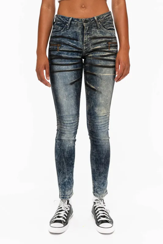 ROBIN'S BIKER WOMENS JEANS IN SILVER GHOST sold by Robin's Jean