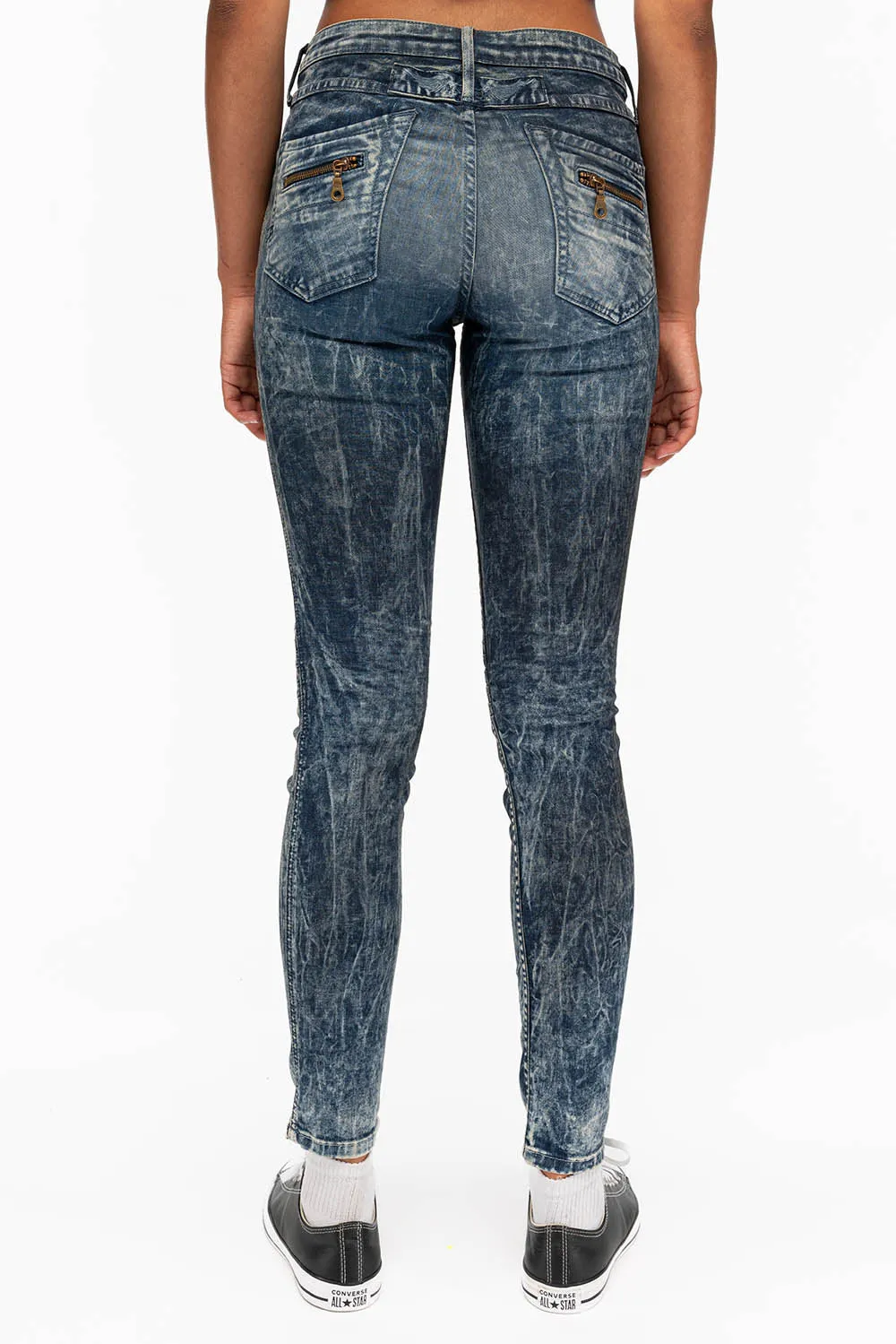 ROBIN'S BIKER WOMENS JEANS IN SILVER GHOST sold by Robin's Jean product image thumbnail 3