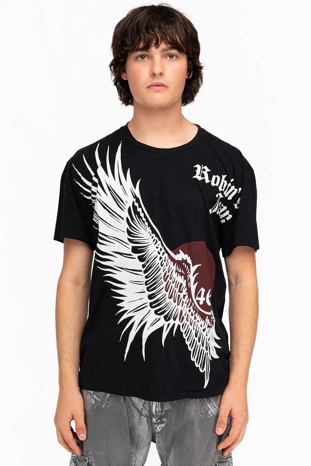 MENS RED WING T-SHIRT IN BLACK sold by Robin's Jean
