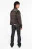 MENS RAW DENIM SLIM FIT CLASSIC JEANS WITH HEAVY STITCHING AND WHITE EMBROIDERED WINGS sold by Robin's Jean