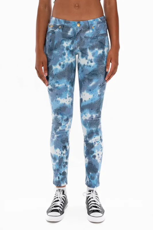 MARILYN WOMENS SKINNY JEANS IN LIZARD BLUE sold by Robin's Jean