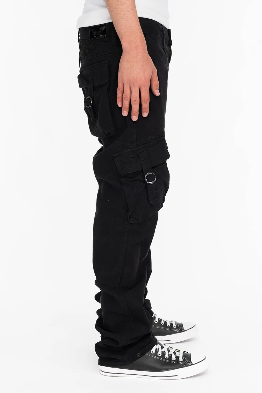 ROBINS NEW MILITARY STYLE CARGO PANTS IN BLACK sold by Robin's Jean product image thumbnail 2