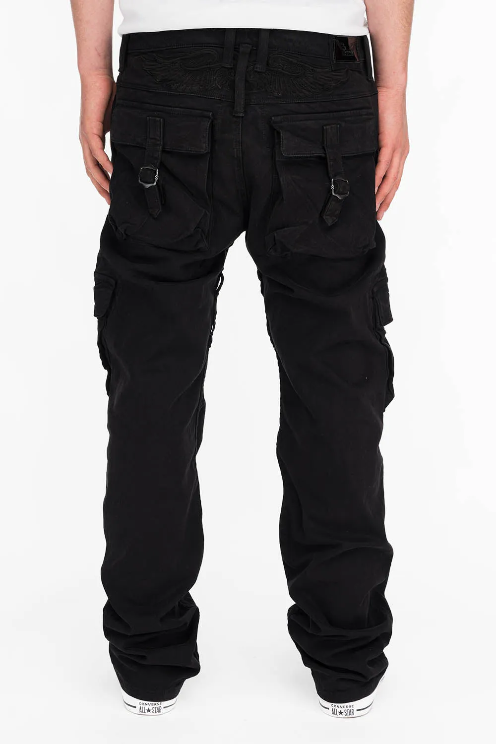 ROBINS NEW MILITARY STYLE CARGO PANTS IN BLACK sold by Robin's Jean product image thumbnail 3