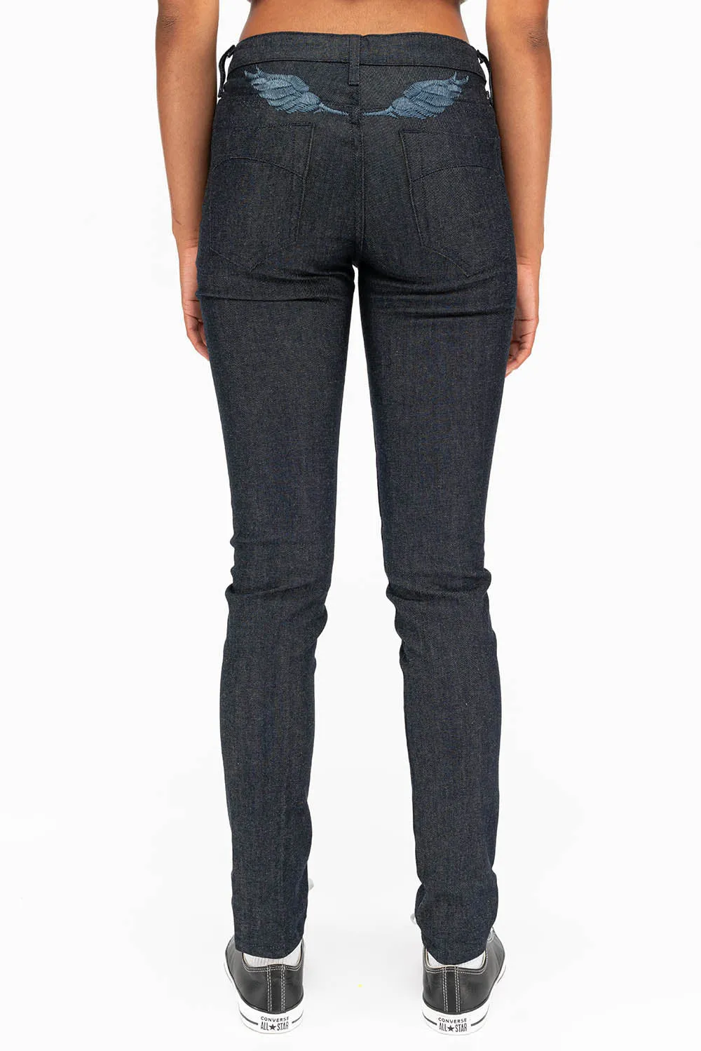 WOMENS CLASSIC 5 POCKET SKINNY JEANS IN RAW sold by Robin's Jean product image thumbnail 2