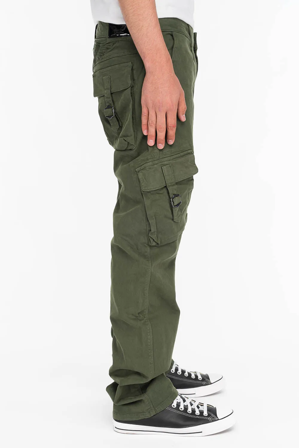 ROBINS NEW MILITARY STYLE CARGO PANTS IN GREEN ARMY sold by Robin's Jean