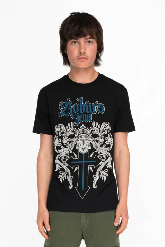 SILVER HELMET TEE IN BLACK sold by Robin's Jean