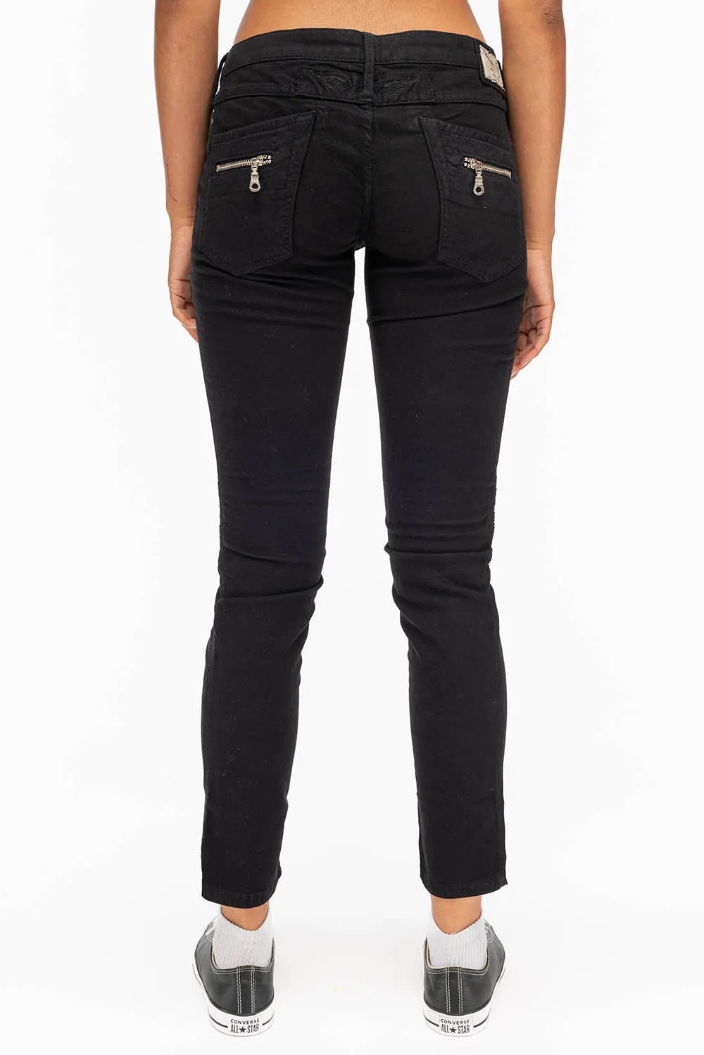 ROBIN'S BIKER WOMENS JEANS IN BLACK sold by Robin's Jean product image thumbnail 3