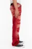 HEAVY STITCH JEANS IN F-UP RED WITH WHITE CONTRAST sold by Robin's Jean