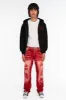 HEAVY STITCH JEANS IN F-UP RED WITH WHITE CONTRAST sold by Robin's Jean