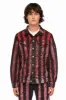 MENS DENIM JACKET IN PRISONER RED WASH sold by Robin's Jean