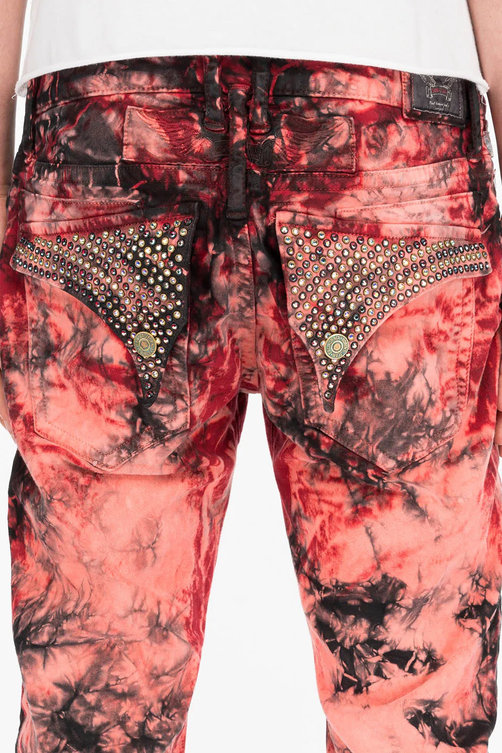 MENS CLASSIC STRAIGHT LEG LONG FLAP JEANS IN APACHE WITH CRYSTALS sold by Robin's Jean product image thumbnail 5