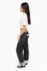 WOMENS BOYFRIEND STYLE JEANS RELAXED FIT WITH JET BLACK CRYSTALS IN RAW sold by Robin's Jean
